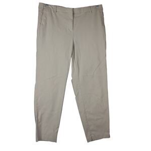 J. Jill Womens Wearever Collection Refined Woven Trousers Size‎ Large 14 Khaki